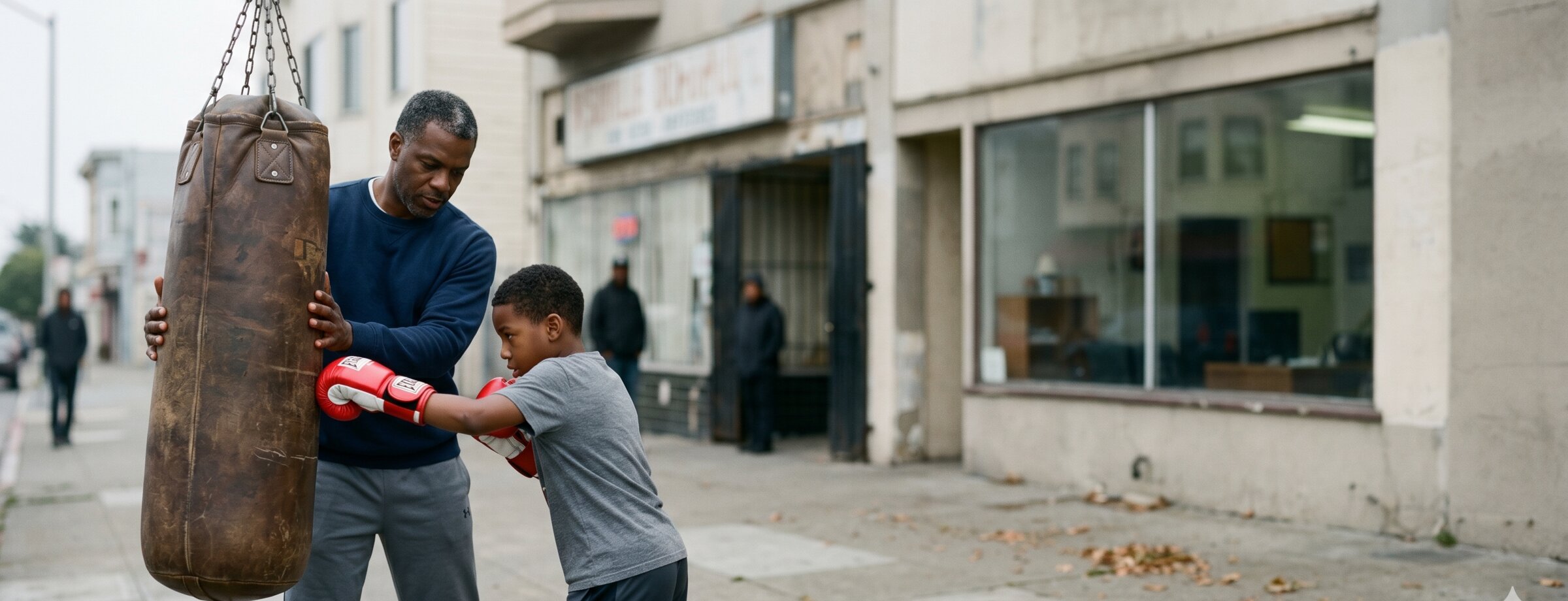 Coach Wilson on the bag with 11-year-old Devin, 10:24 a.m. Saturday