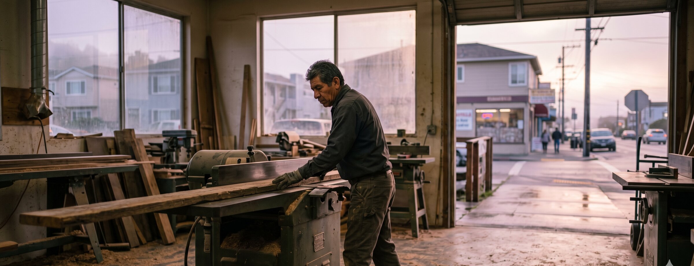 Beto Ortiz at the planer, 3:18 p.m. Wednesday